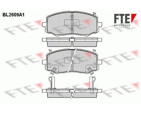 Brake Pad Set, disc brake BL2609A1 FTE