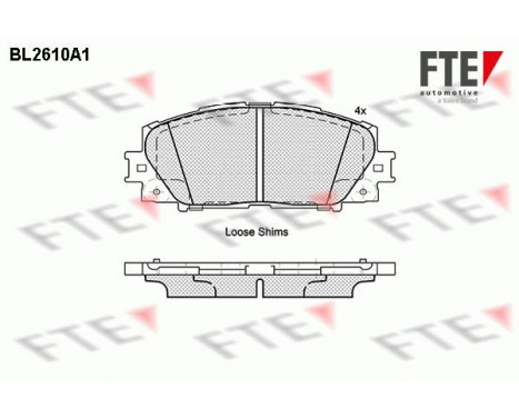 Brake Pad Set, disc brake BL2610A1 FTE