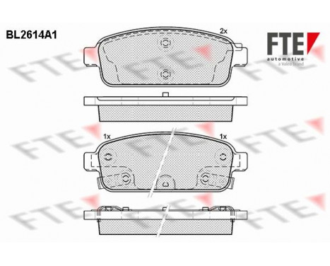 Brake Pad Set, disc brake BL2614A1 FTE