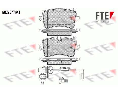 Brake Pad Set, disc brake BL2644A1 FTE