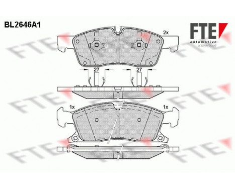 Brake Pad Set, disc brake BL2646A1 FTE