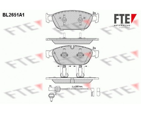 Brake Pad Set, disc brake BL2651A1 FTE