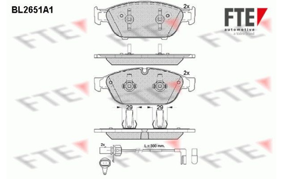 Brake Pad Set, disc brake BL2651A1 FTE