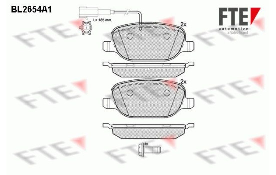 Brake Pad Set, disc brake BL2654A1 FTE