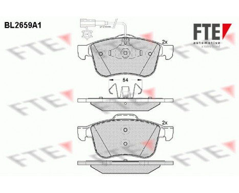 Brake Pad Set, disc brake BL2659A1 FTE