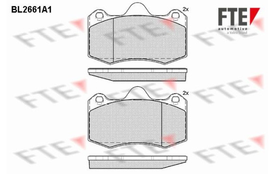 Brake Pad Set, disc brake BL2661A1 FTE
