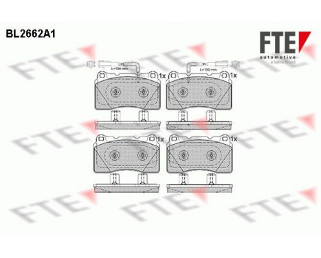 Brake Pad Set, disc brake BL2662A1 FTE