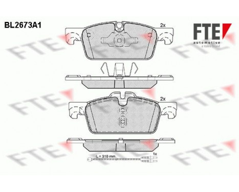 Brake Pad Set, disc brake BL2673A1 FTE