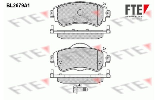 Brake Pad Set, disc brake BL2679A1 FTE