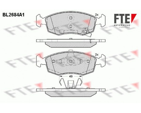 Brake Pad Set, disc brake BL2684A1 FTE