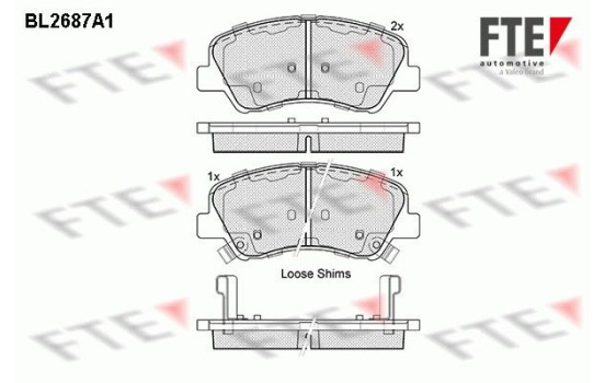 Brake Pad Set, disc brake BL2687A1 FTE