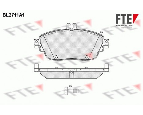 Brake Pad Set, disc brake BL2711A1 FTE