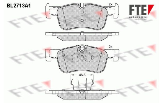 Brake Pad Set, disc brake BL2713A1 FTE