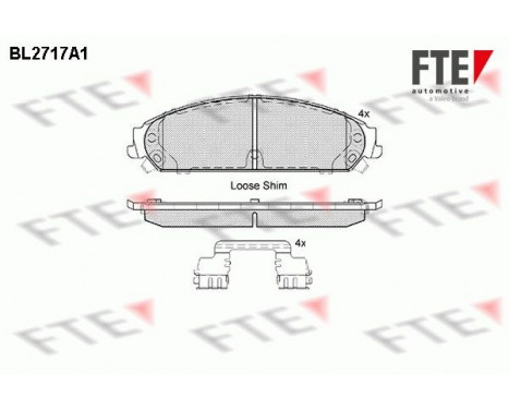 Brake Pad Set, disc brake BL2717A1 FTE