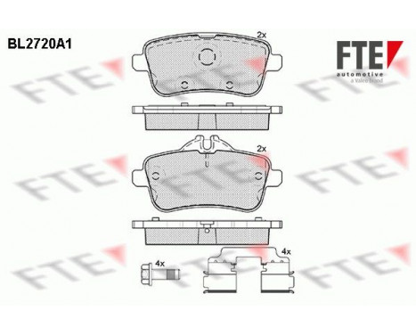 Brake Pad Set, disc brake BL2720A1 FTE