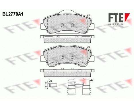 Brake Pad Set, disc brake BL2770A1 FTE