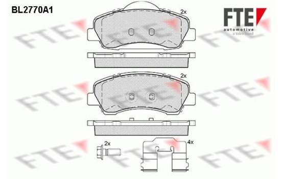 Brake Pad Set, disc brake BL2770A1 FTE