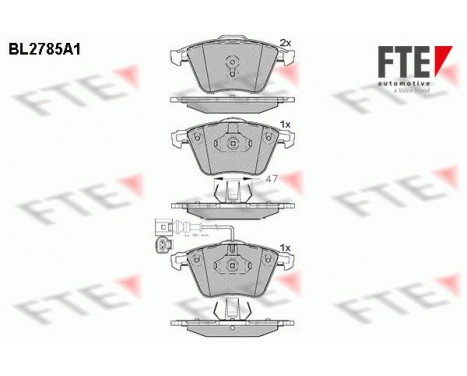Brake Pad Set, disc brake BL2785A1 FTE