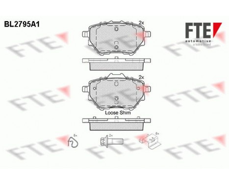 Brake Pad Set, disc brake BL2795A1 FTE