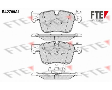 Brake Pad Set, disc brake BL2799A1 FTE