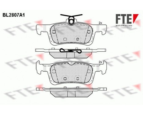 Brake Pad Set, disc brake BL2807A1 FTE