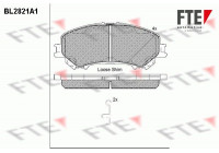 Brake Pad Set, disc brake BL2821A1 FTE