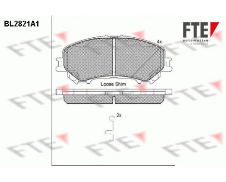 Brake Pad Set, disc brake BL2821A1 FTE