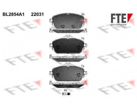 Brake Pad Set, disc brake BL2854A1 FTE