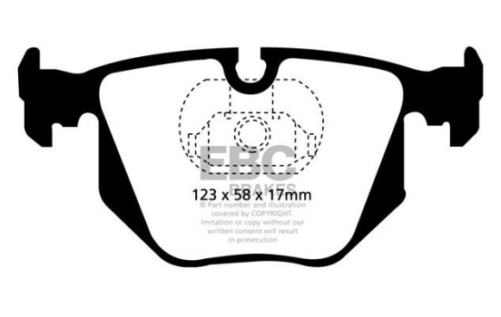 Brake Pad Set, disc brake Bluestuff DP51118NDX EBC, Image 5