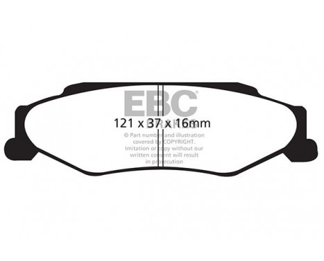 Brake Pad Set, disc brake Bluestuff DP51160NDX EBC, Image 5