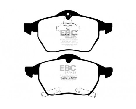 Brake Pad Set, disc brake Bluestuff DP51187NDX EBC, Image 5