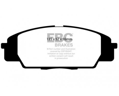 Brake Pad Set, disc brake Bluestuff DP51254NDX EBC, Image 5