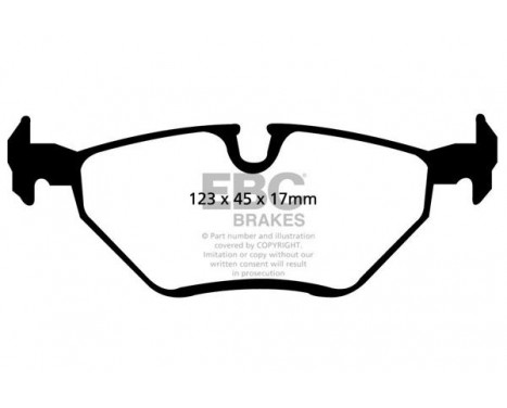 Brake Pad Set, disc brake Bluestuff DP51289NDX EBC, Image 5