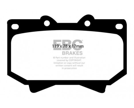 Brake Pad Set, disc brake Bluestuff DP51319NDX EBC, Image 5