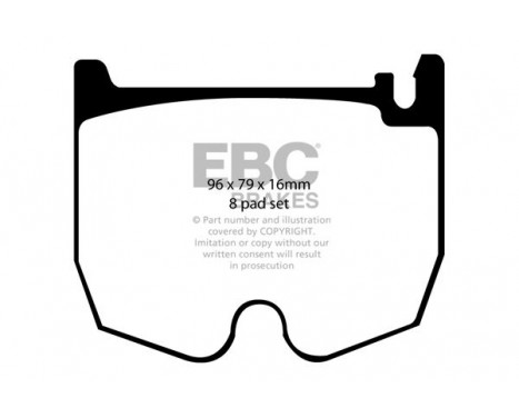 Brake Pad Set, disc brake Bluestuff DP51486NDX EBC, Image 5