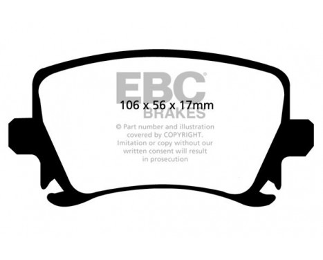 Brake Pad Set, disc brake Bluestuff DP51518NDX EBC, Image 5