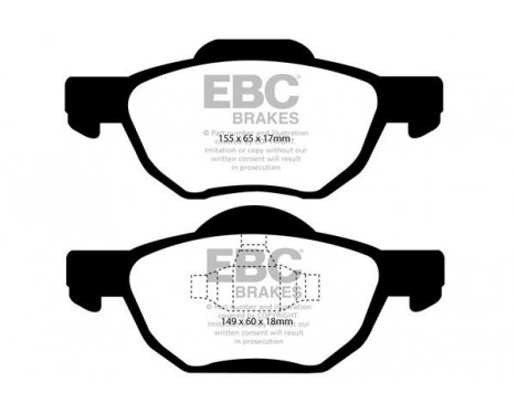 Brake Pad Set, disc brake Bluestuff DP51525NDX EBC, Image 5