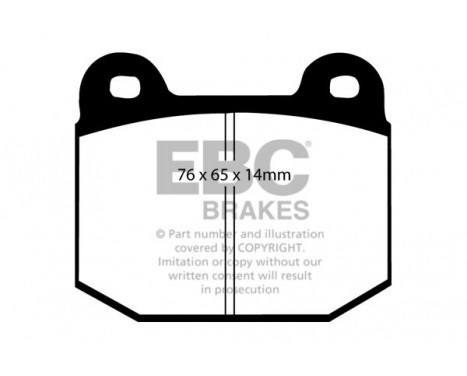 Brake Pad Set, disc brake Bluestuff DP51537NDX EBC, Image 5