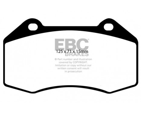 Brake Pad Set, disc brake Bluestuff DP51539NDX EBC, Image 5