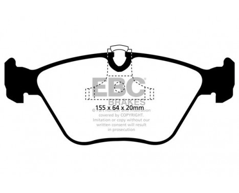 Brake Pad Set, disc brake Bluestuff DP51552NDX EBC, Image 5