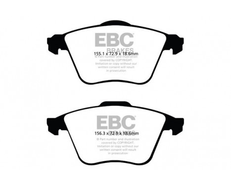Brake Pad Set, disc brake Bluestuff DP51574NDX EBC, Image 5