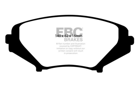 Brake Pad Set, disc brake Bluestuff DP51665NDX EBC, Image 5