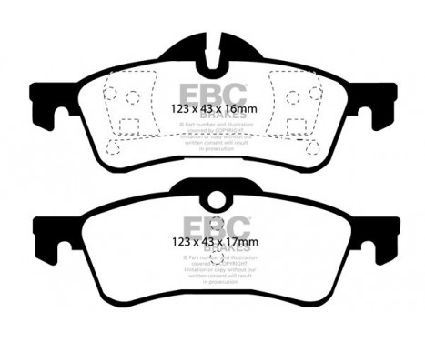 Brake Pad Set, disc brake Bluestuff DP51701NDX EBC, Image 5