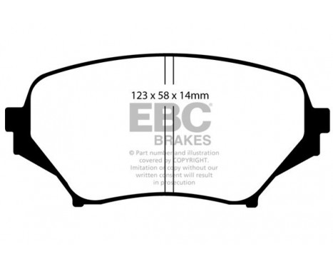 Brake Pad Set, disc brake Bluestuff DP51774NDX EBC, Image 5