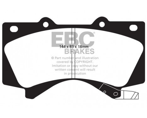 Brake Pad Set, disc brake Bluestuff DP51815NDX EBC, Image 5