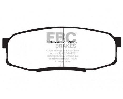 Brake Pad Set, disc brake Bluestuff DP51816NDX EBC, Image 5