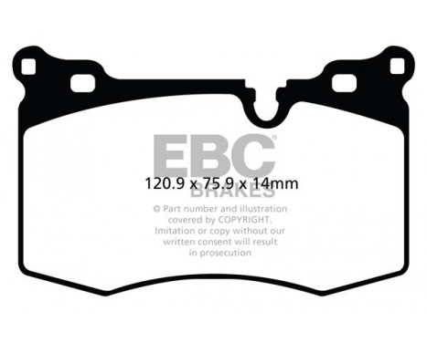 Brake Pad Set, disc brake Bluestuff DP51854NDX EBC, Image 5