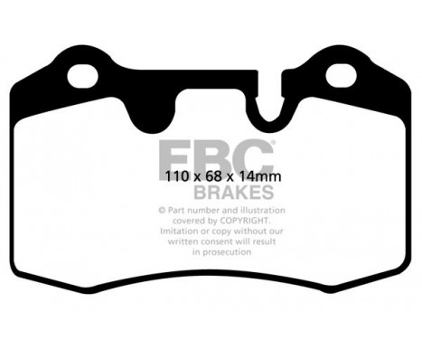 Brake Pad Set, disc brake Bluestuff DP51909NDX EBC, Image 5
