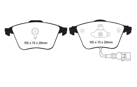 Brake Pad Set, disc brake Bluestuff DP51946NDX EBC, Image 5