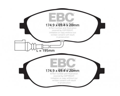 Brake Pad Set, disc brake Bluestuff DP52127NDX EBC, Image 5